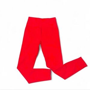 High-Rise Red Performance Leggings